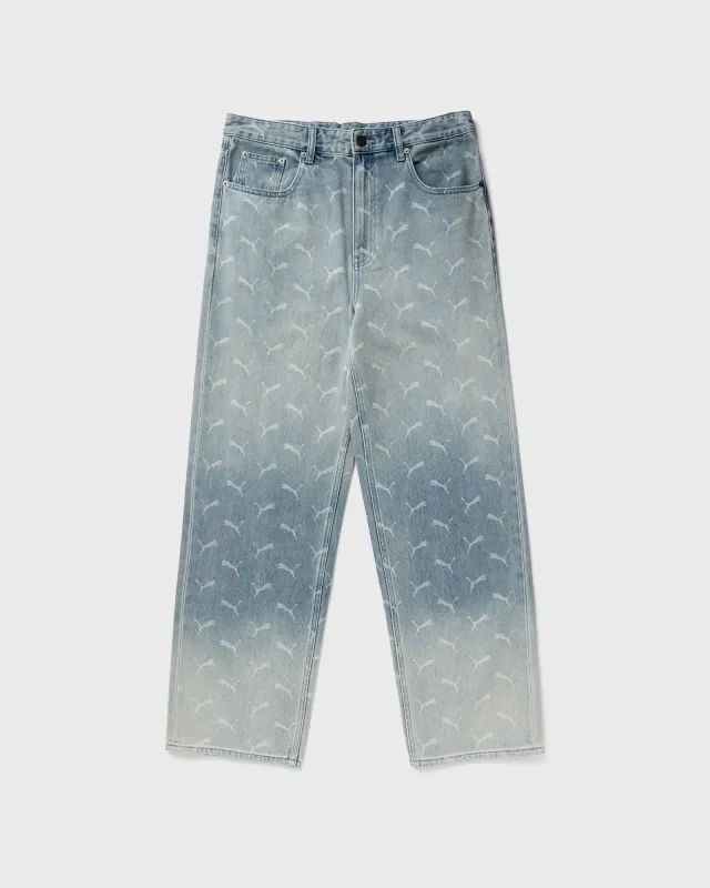 A$Ap Rocky x PUMA Laser Monogram Denim Pants Men, Faded Denim/AOP