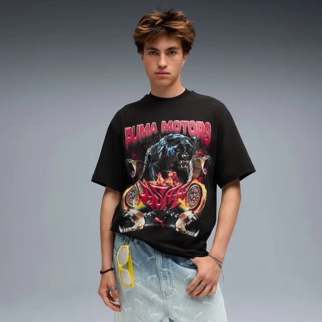 A$Ap Rocky x PUMA Motors T-Shirt Men, Black, size Large