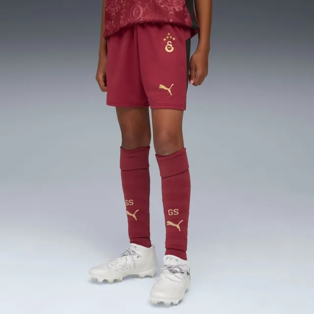 PUMA Galatasaray Sk 25/26 Shorts Youth, Regal Red/Gold, size 11-12 Youth